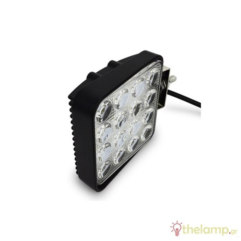 Προβολέας led 48W 9-32V 30° τετράγωνος day light 6500K μαύρος BY-13548